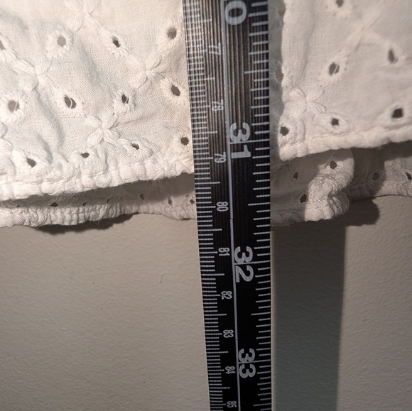 NWOT Zara White Eyelet Ruffle Mini Dress Whimsy CottageCore Beach Coquette - Picture 8 of 14